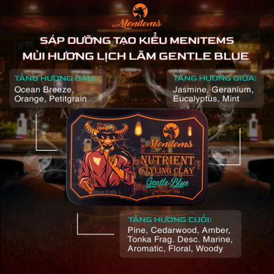 Sap Duong Clay Gentle Blue 3 - Wax for men Sap Duong Clay Gentle Blue 3 - Wax for men