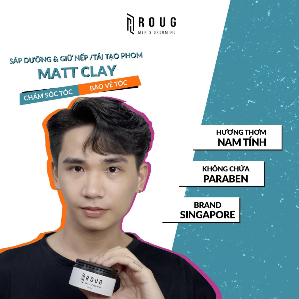 roug matt clay 1 - Wax for men roug matt clay 1 - Wax for men